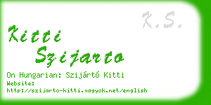 kitti szijarto business card
