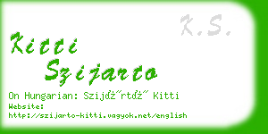 kitti szijarto business card